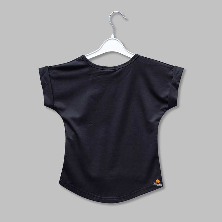 Top for Girls and Kids with Round Neck Back View