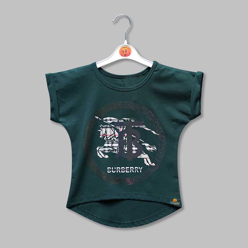 Top for Girls and Kids with Round Neck Front View