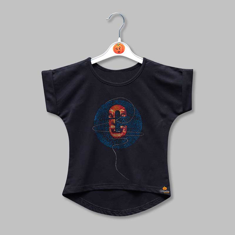 Top for Girls and Kids with a Round Neck Front View