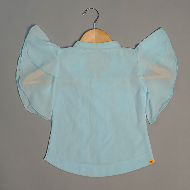 Butterfly Sleeves Top for Kids Back View