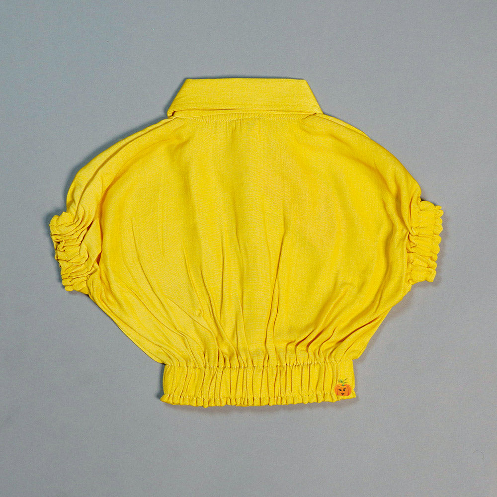 Collard Black and Yellow Top for Kids Back View