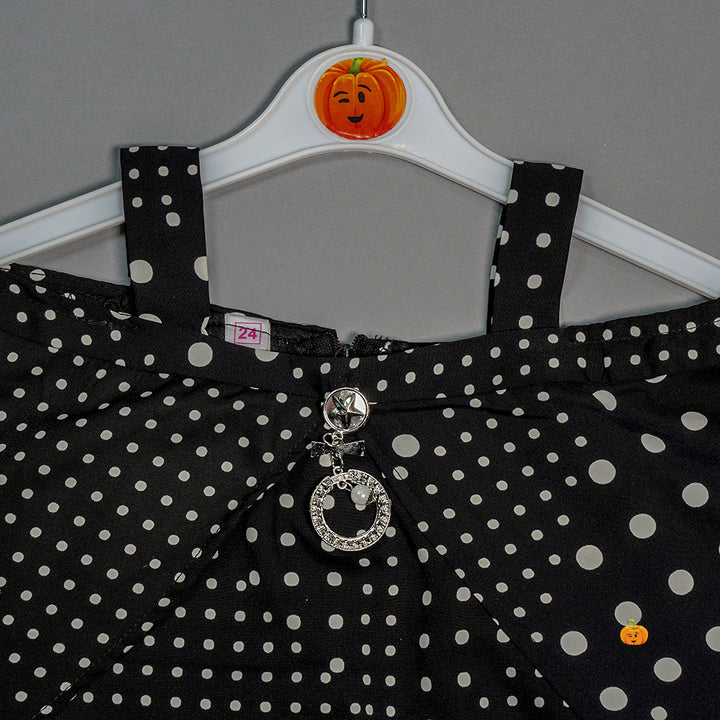 Stylish Baby Girl Tops with Dotted Pattern Close Up View