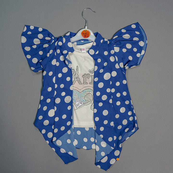 Beautiful Dotted Top for Kids and Girls Front View