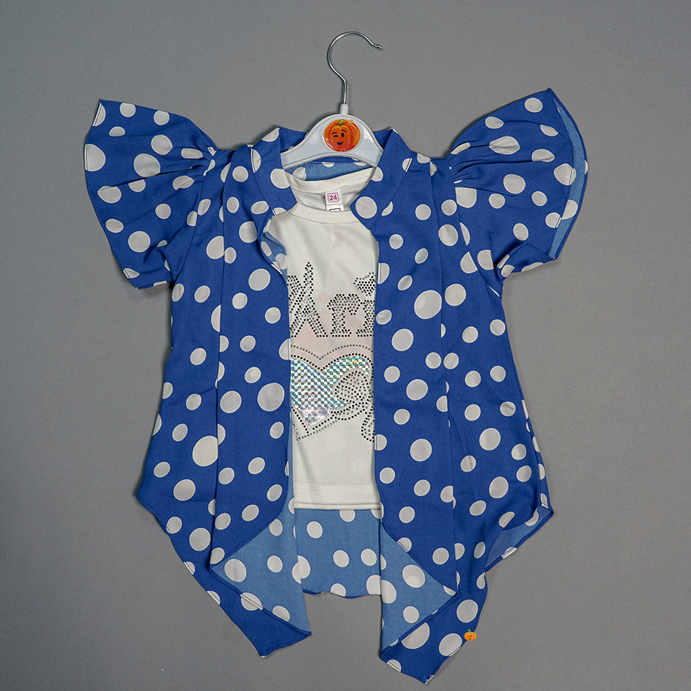 Beautiful Dotted Top for Kids and Girls Front View