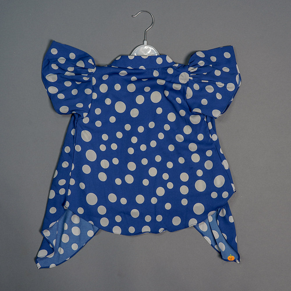 Beautiful Dotted Top for Kids and Girls Back View