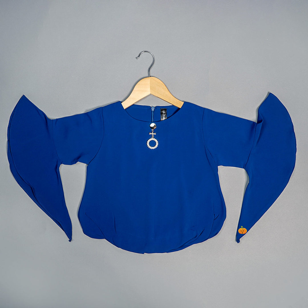 Beautiful Flare Sleeves Top for Kids Front View