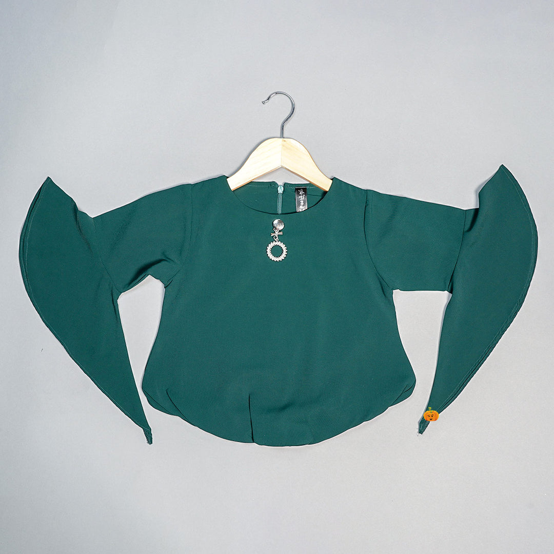 Beautiful Flare Sleeves Top for Kids Front View