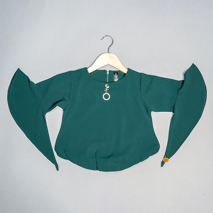 Beautiful Flare Sleeves Top for Kids Front View