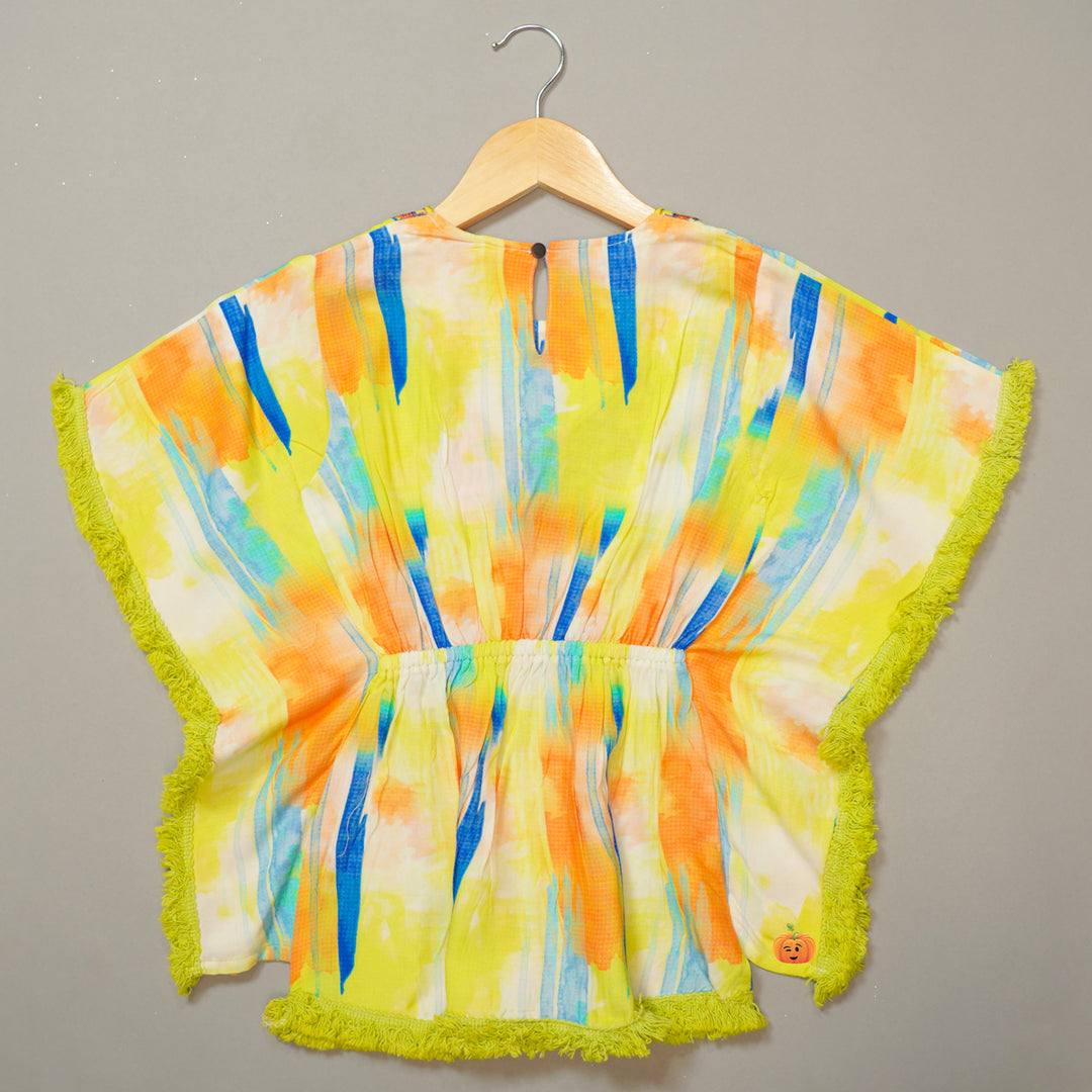 Top For Kids In Green And Tomato Colors