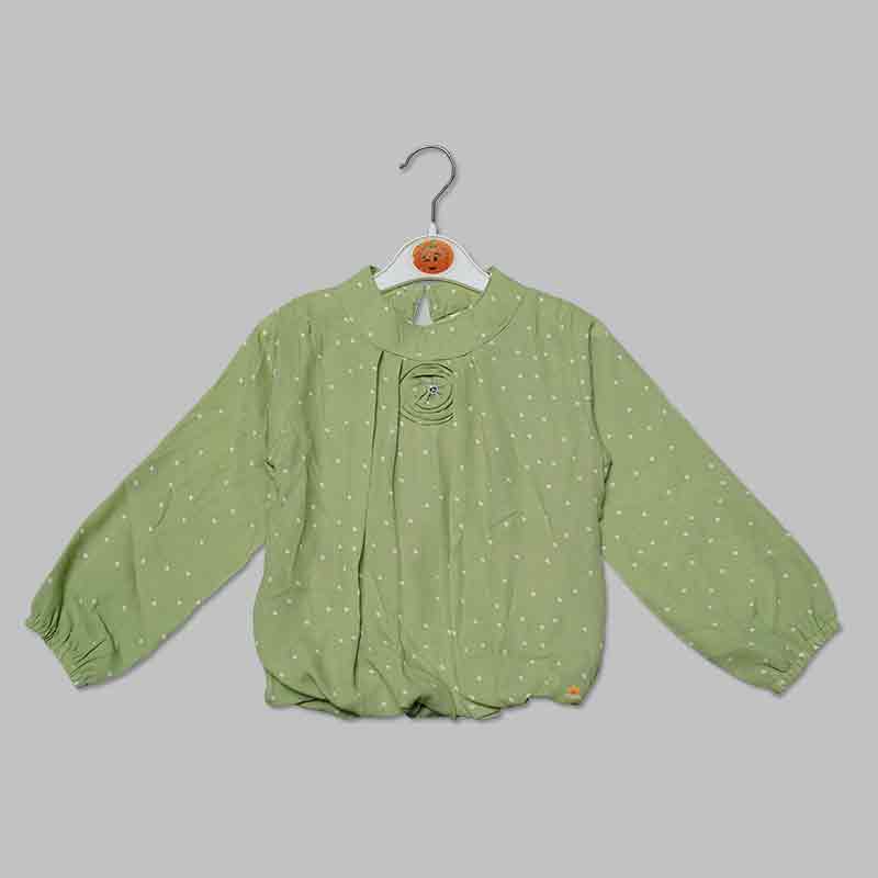 Polka Dot Top For Kid Girls