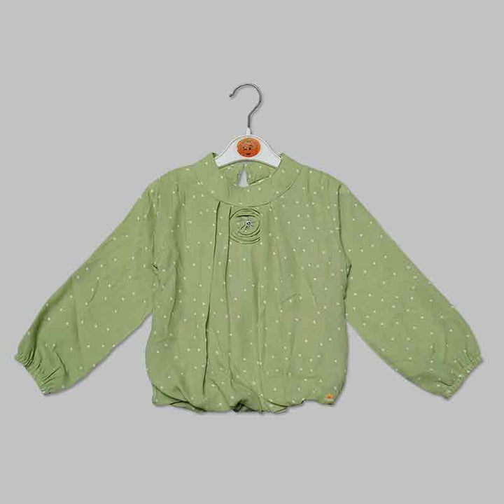 Polka Dot Top For Kid Girls
