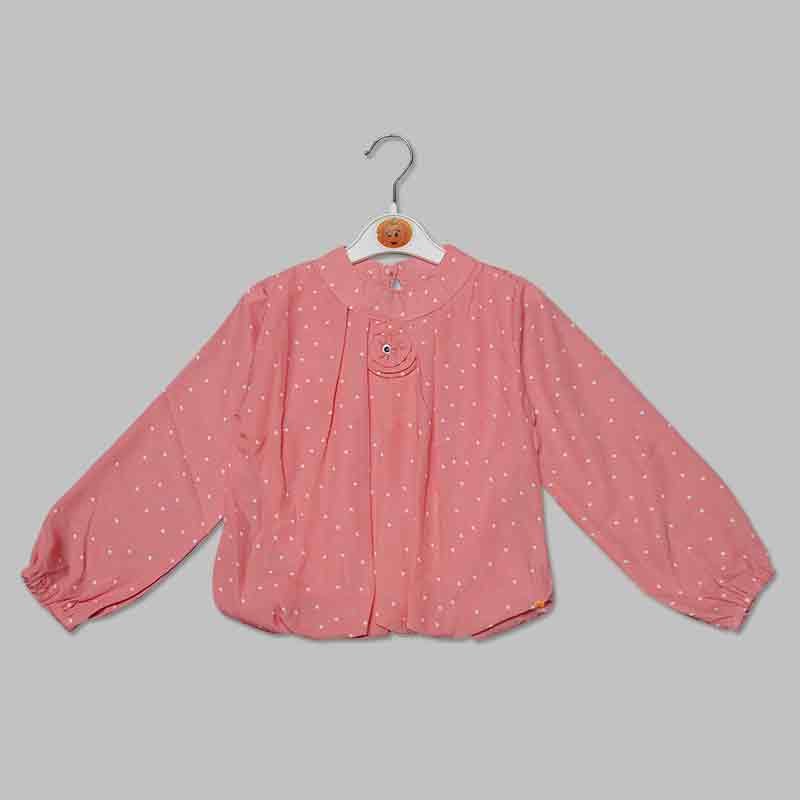 Polka Dot Top For Kid Girls