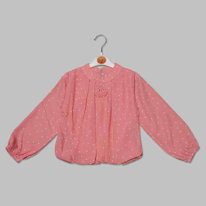 Polka Dot Top For Kid Girls