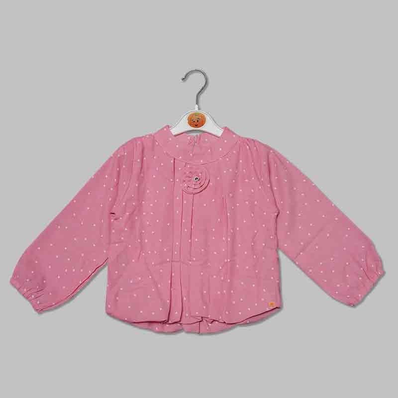 Polka Dot Top For Kid Girls
