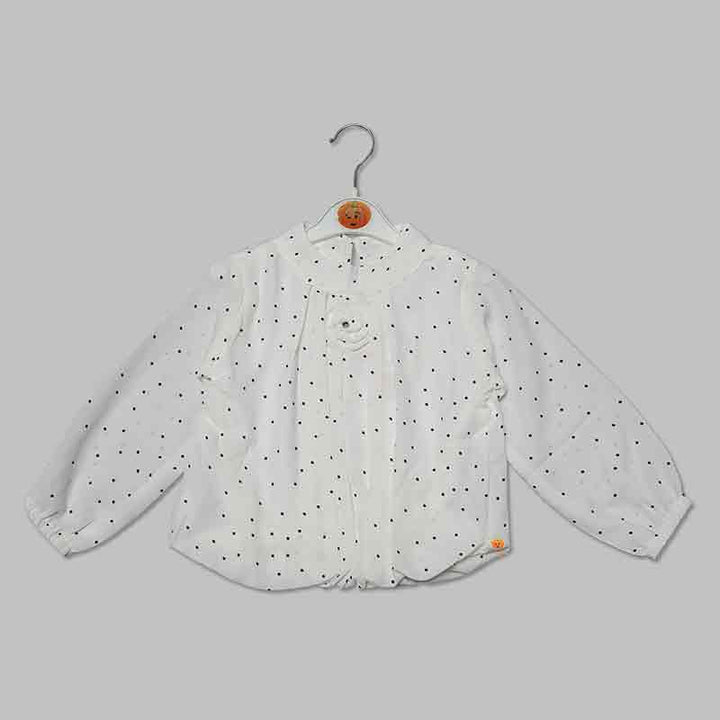Polka Dot Top For Kid Girls