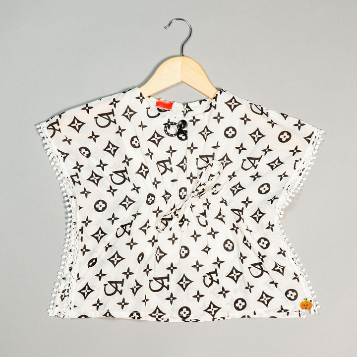 Printed Top for Girls Front View