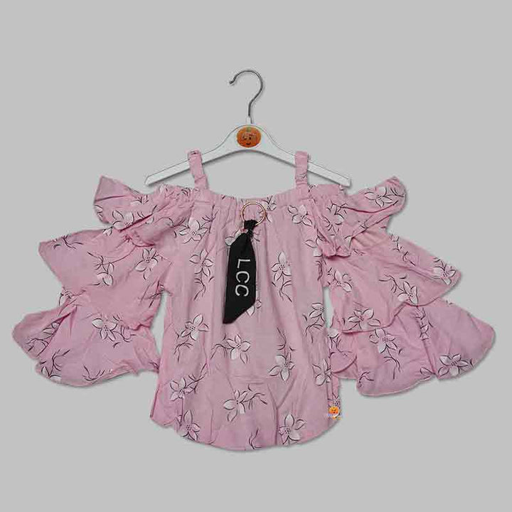 Top for Kid Girls with Flower Print
