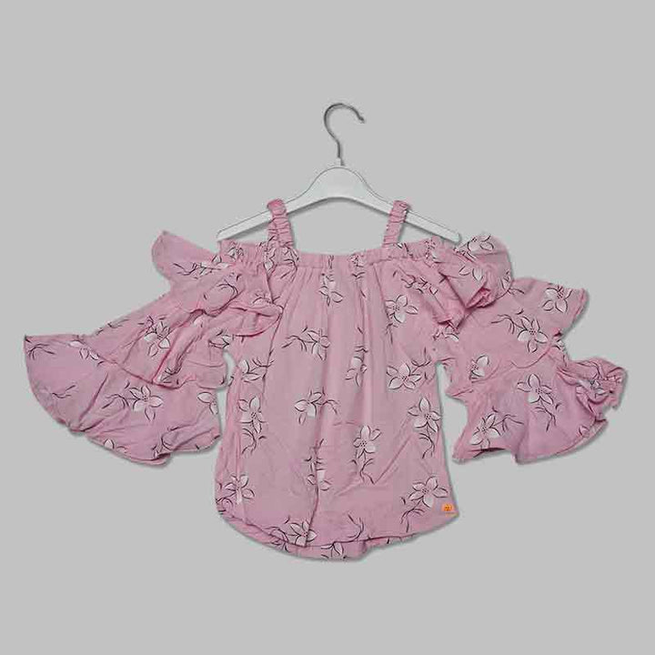 Top for Kid Girls with Flower Print