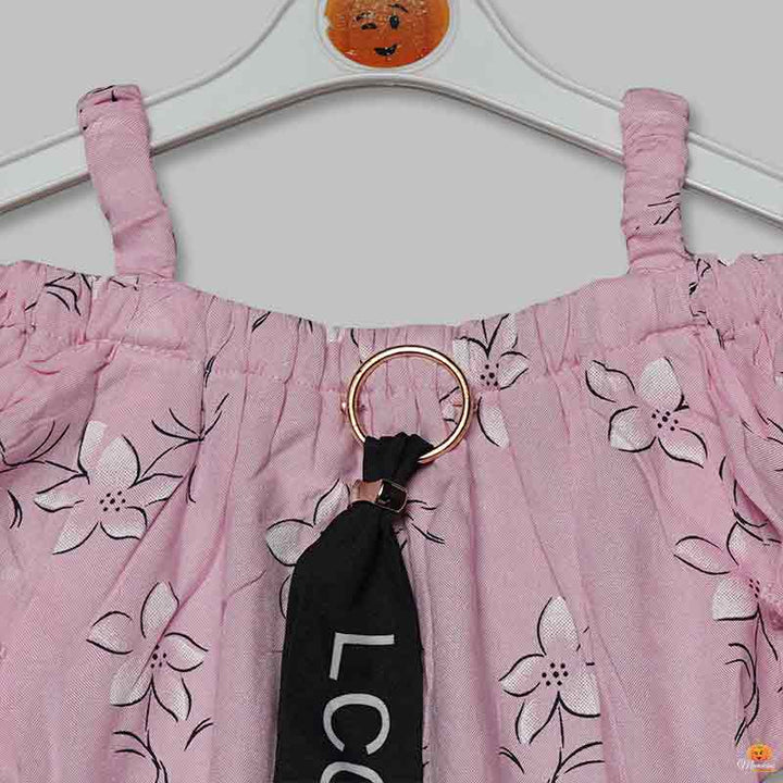 Top for Kid Girls with Flower Print