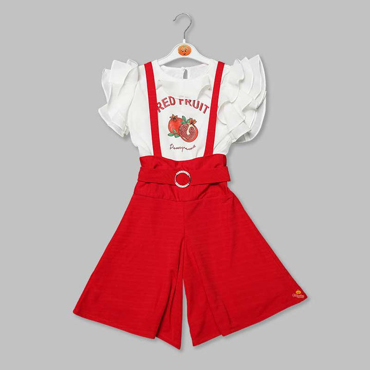 2 Piece Western Plazo Suit with Top for Kids