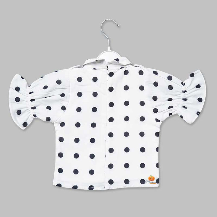 Western Dresses For Girls And Kids With Polka PrintMUSTARD