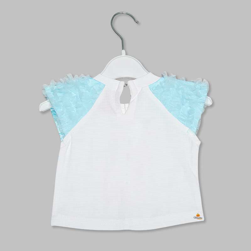 Western Set For Girls And Kids With Layered Pattern SkirtBlue