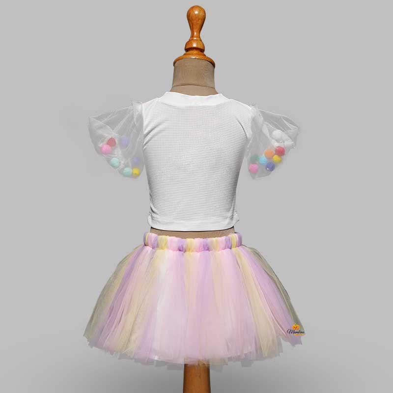 Western Set For Girls And Kids With Fluffy Net SkirtMulti