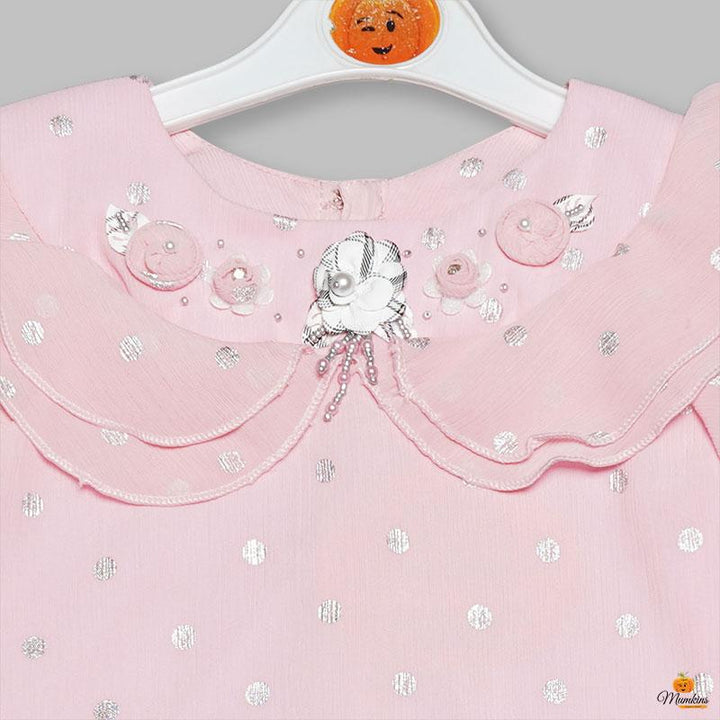 Western Set For Girls And Kids With Pleated Pattern SkirtPink