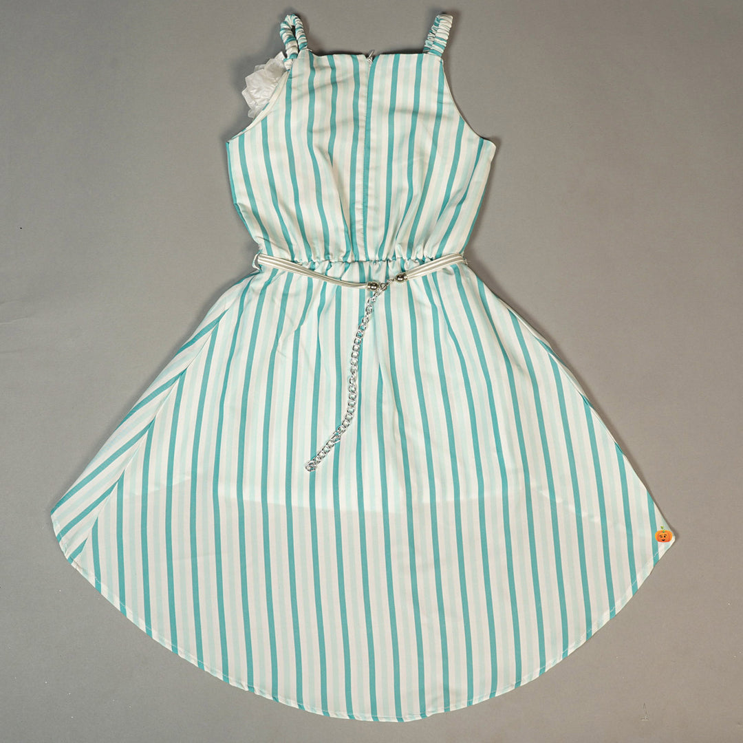 Striped Jump Suit For Girls