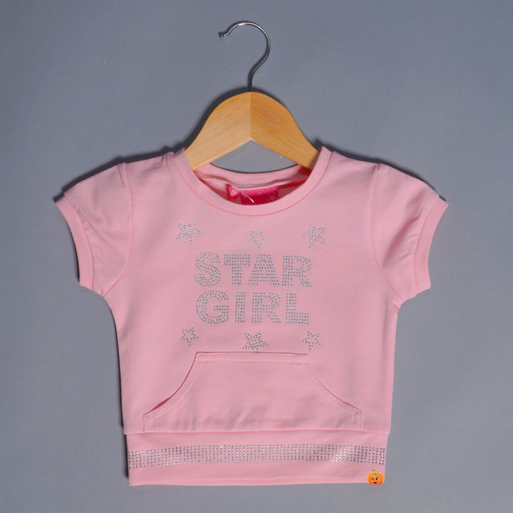 Pink Color Western Wear For Kids
