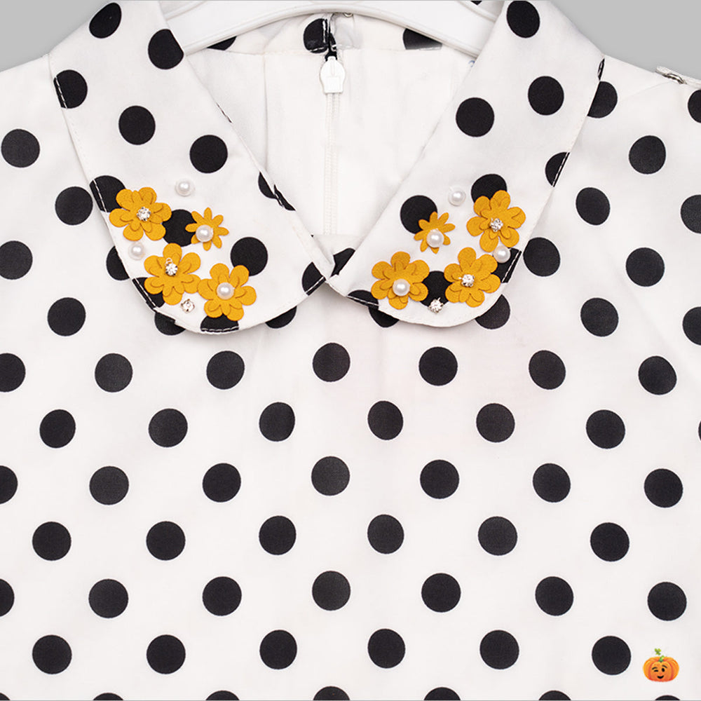 Skirt And Top For Kids With Dotted Patterns